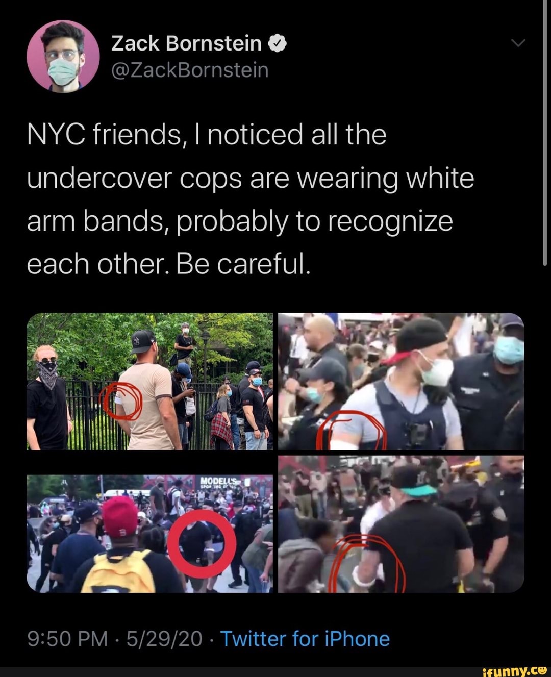 NYC Friends, I Noticed All The Undercover Cops Are Wearing White Arm ...