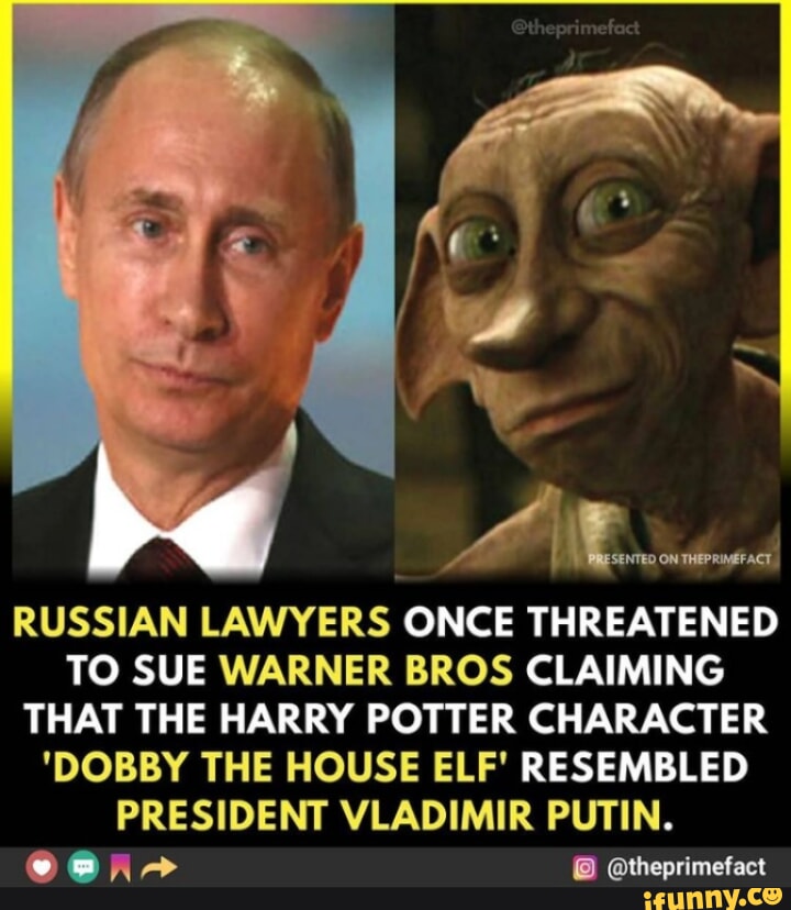 Russian lawyers say Harry Potter character Dobby is based on Putin
