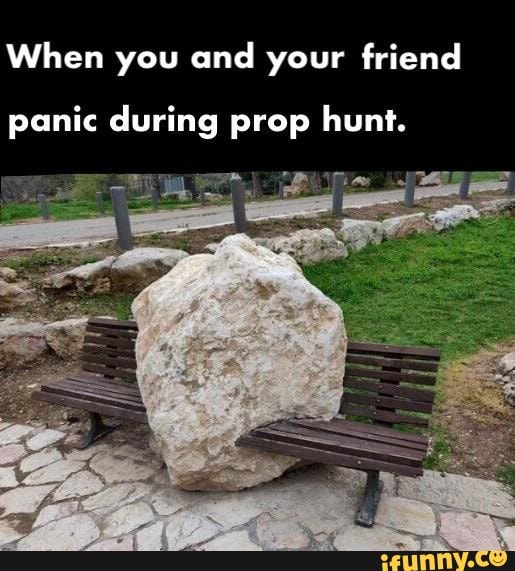 When you and your friend
panic during prop hunt.