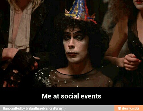 Me at social events
a - Me at social events