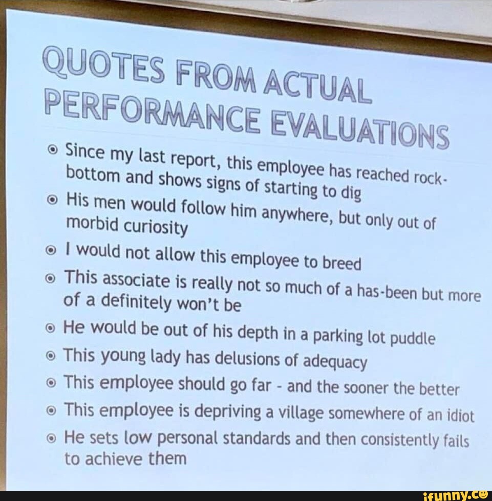 personnel evaluations funny