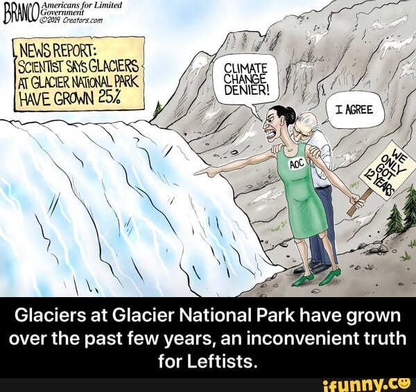 Glaciers at Glacier National Park have grown over the past few years, an inconvenient truth for