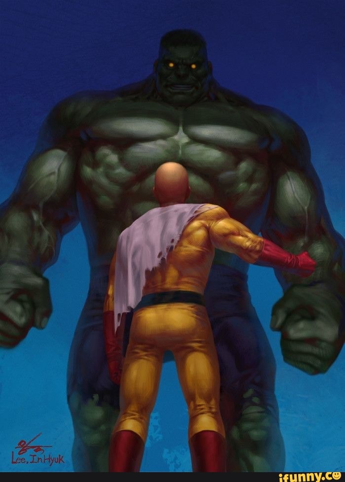 onepunchman, saitama, marvel, hulk