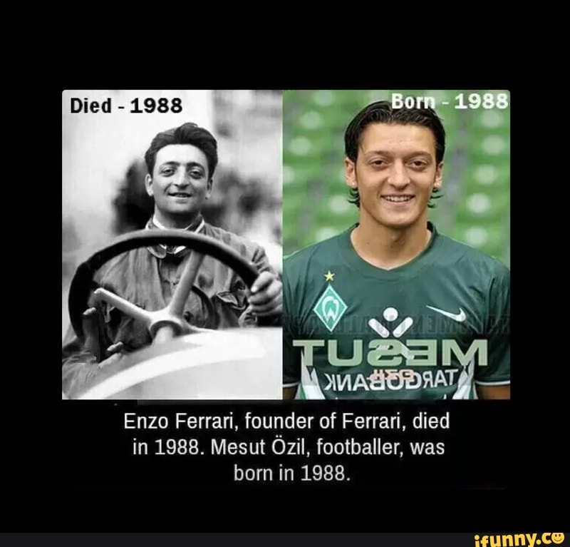 Enzo Ferrari Founder Of Ferrari Died In 19 Mesut Ozil Footballer Was