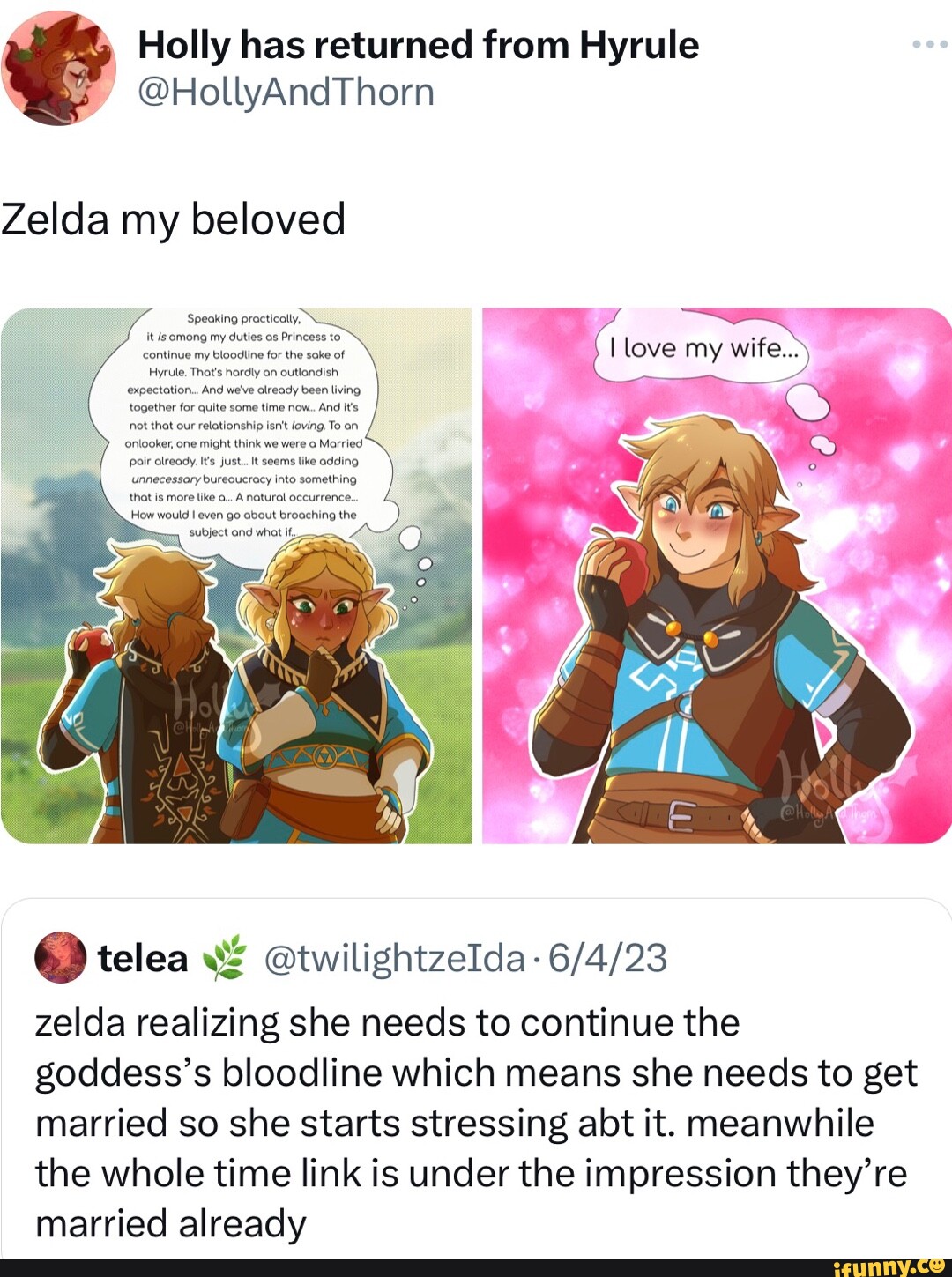 Wholesome Memes About Link and Zelda's Relationship