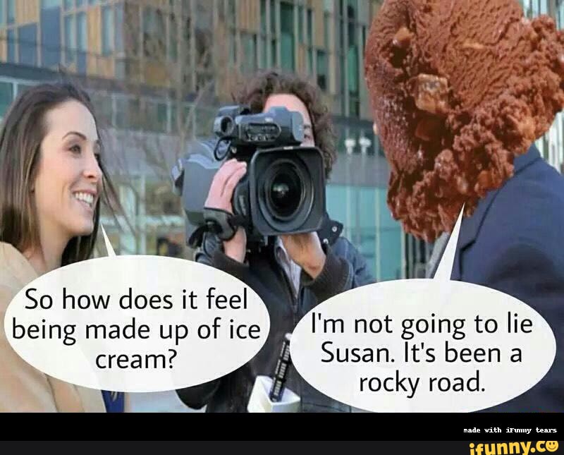 Get going cream. Ice Cream memes. The Rock meme. How is going. Two Roads meme.