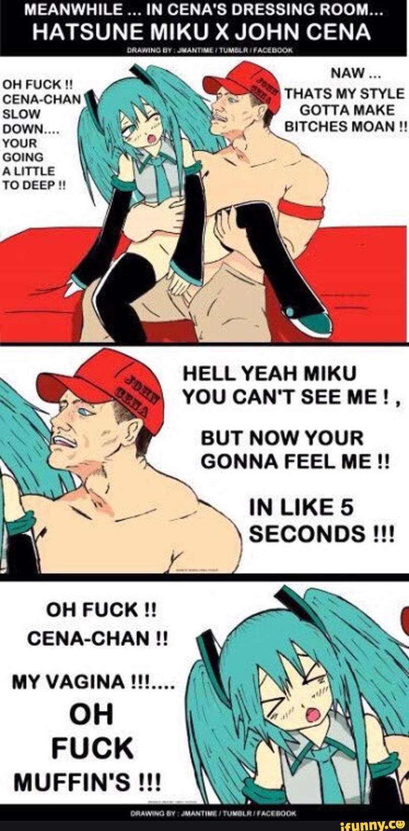 Meanwhile In Cena S Dressing Room Hatsunve Miku X John