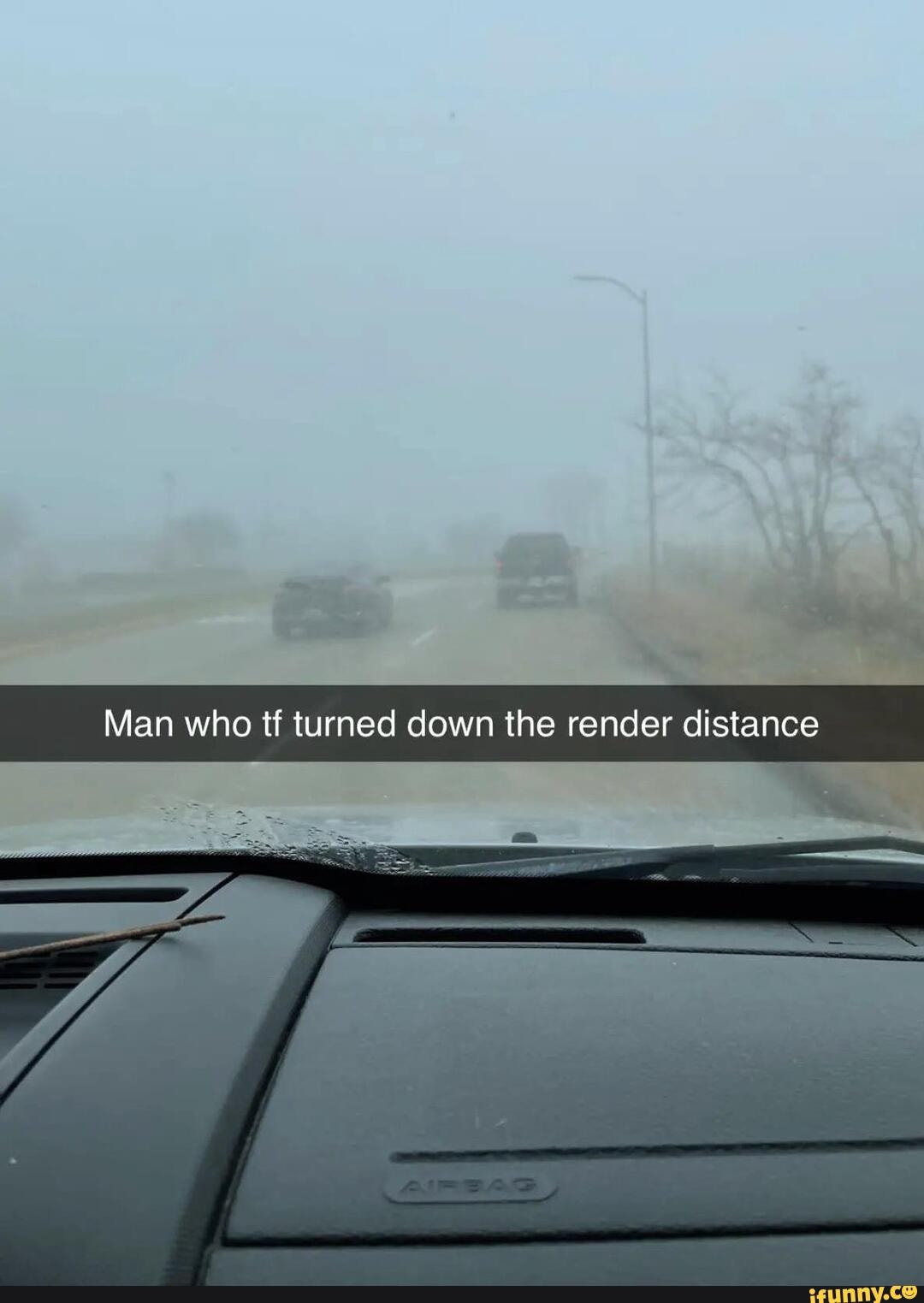 Man who tf turned down the render distance - iFunny