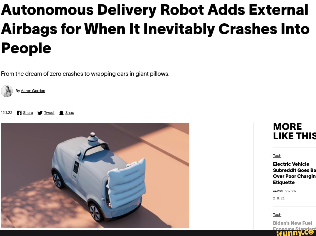 Autonomous Delivery Robot Adds External Airbags for When It Inevitably