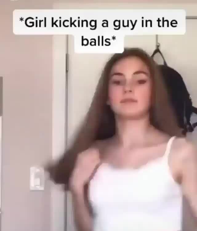 Girls kick guys in the balls