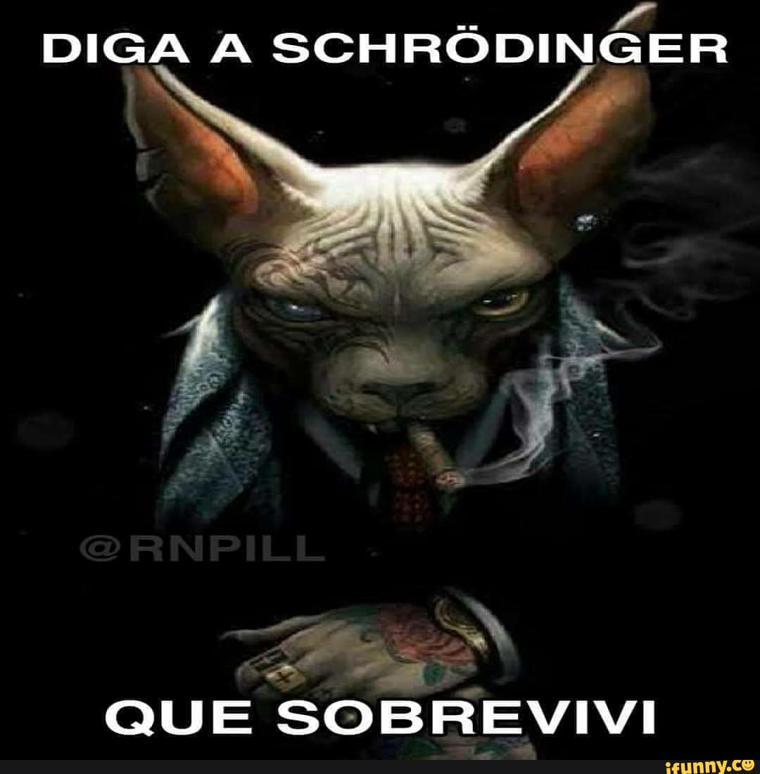 DIGA A SCHRODINGER
(dá
QUE SOBREVIVI