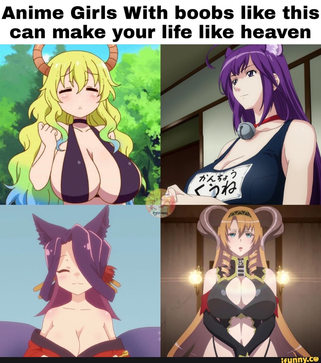 Anime Girls With boobs like this can make your life like heaven. 