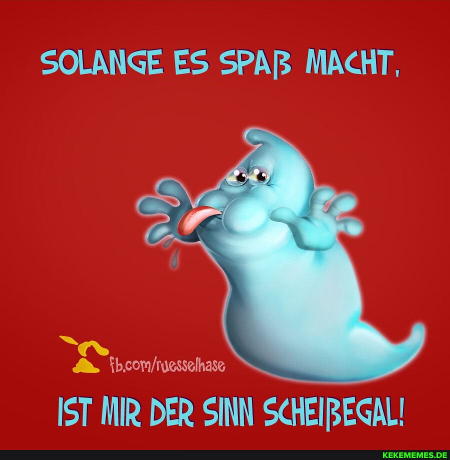 SOLANGE ES SPAB MACHT,
IST MIR DER SINN SCHEIBEGAL!
