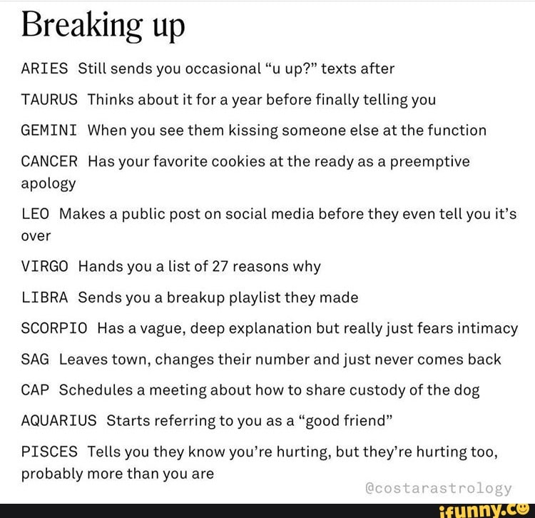 And when break up pisces cancer You Will