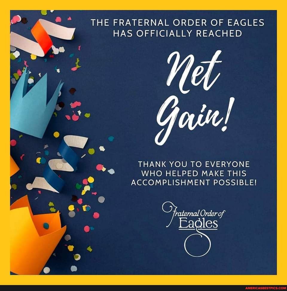 🦅🎉CONGRATULATIONS EAGLES! 🎉🦅 THE FRATERNAL ORDER OF EAGLES HAS
