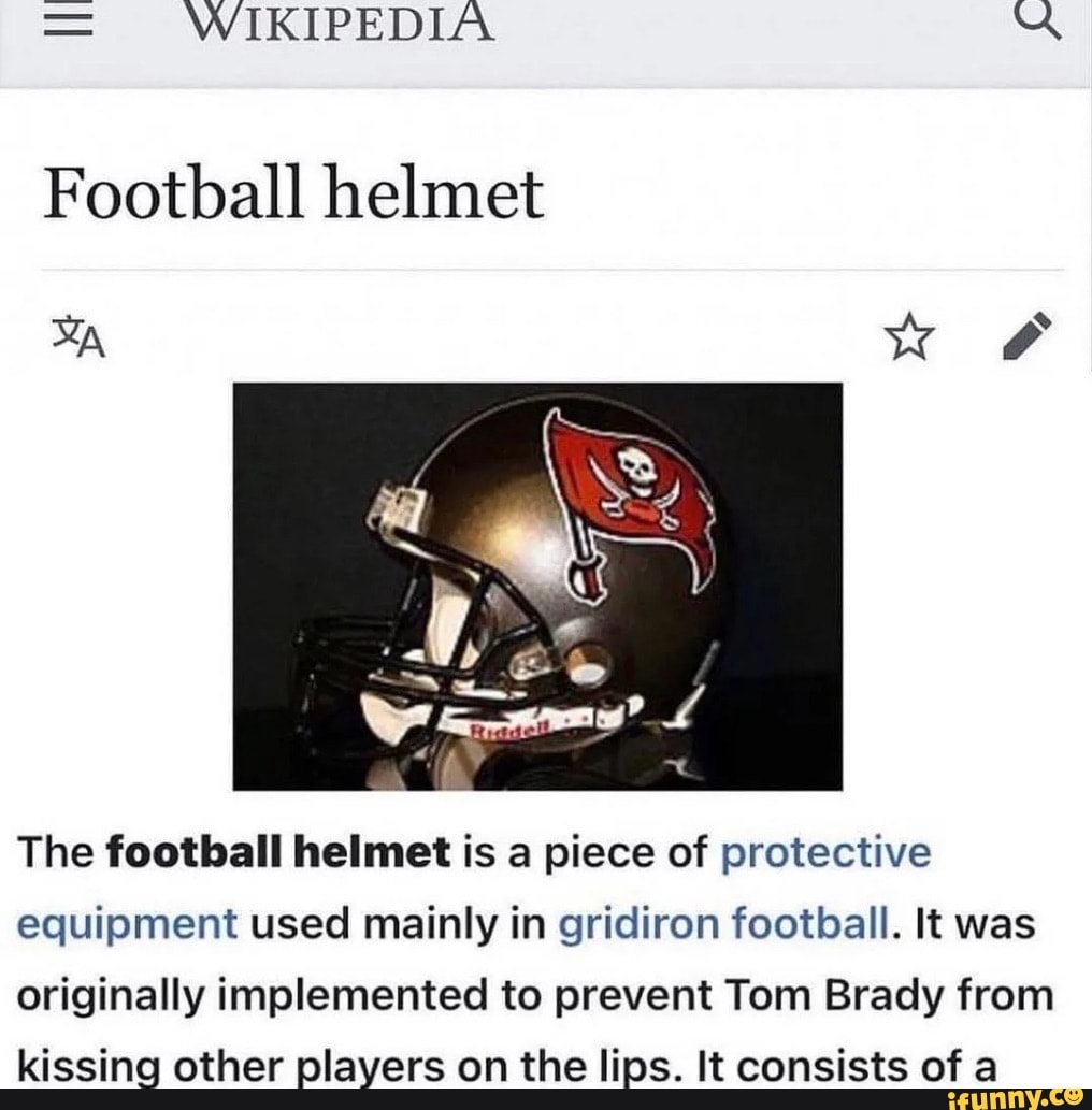 Protective equipment in gridiron football - Wikipedia