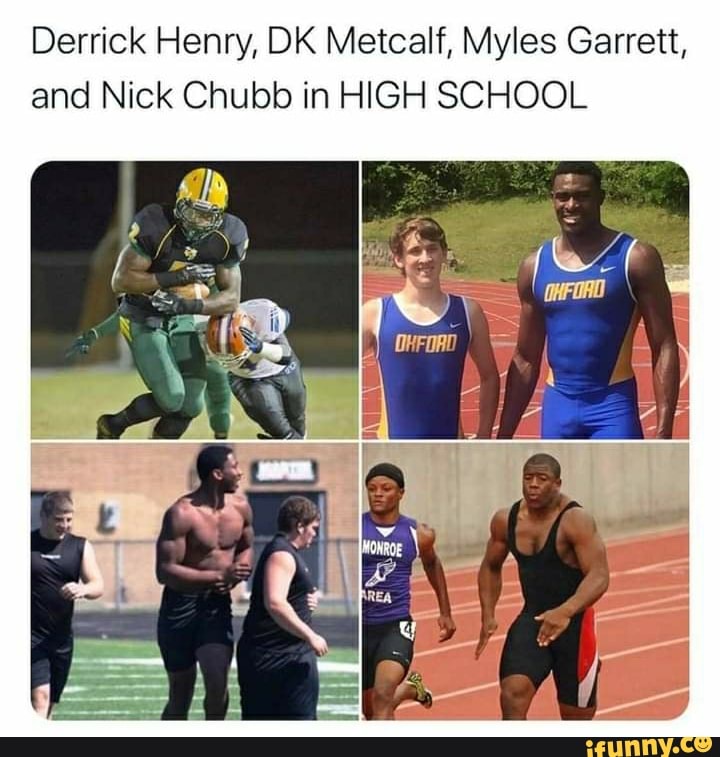 GhettoGronk on X: Derrick Henry, DK Metcalf, Myles Garrett, and