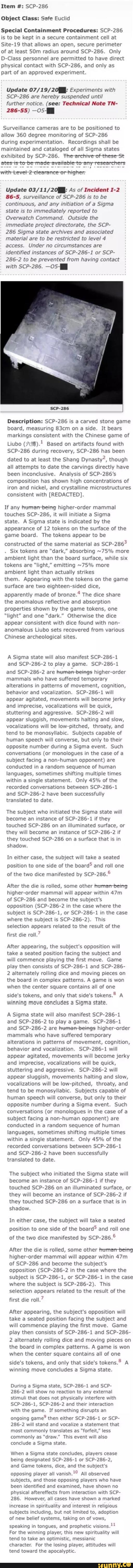 Item Scp Zbg Spaclal Contalnmen Procedures Sunga Is To Be Kept In A Secure Containment Cell At Site 19 That Allows An Open Secure Penmeter Of At Least 50m Radius Around Scp Z86 Only