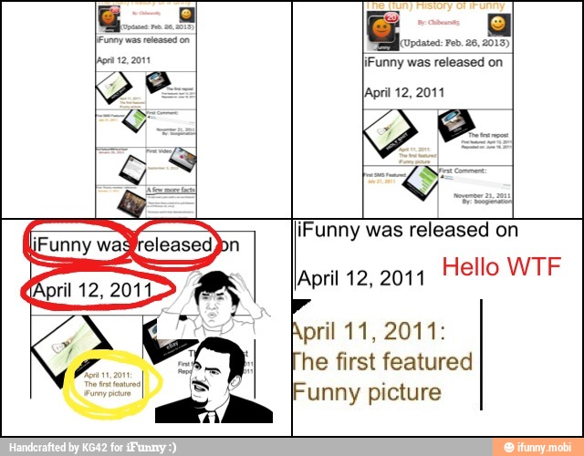 ¡Funny was released on
¡Funny waSfreleasedjpn
April 12, 2011
Hello WTF
Kori
11,2011:
lhe first featured
Funny picture