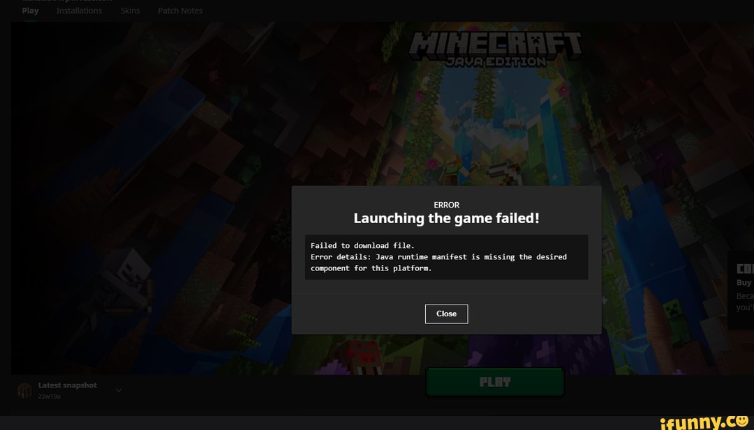 ERROR: Launching the game failed! Failed to download file. Error ...