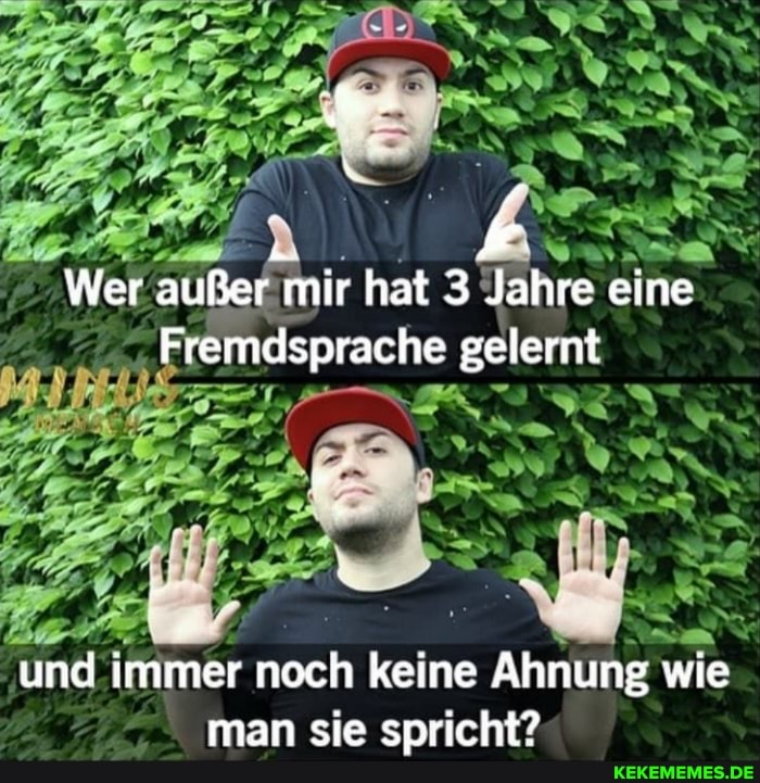 Wer außer mir hat 3 Jahre eine
Fremdsprache gelernt
und immer noch keine Ahnung wie man sie spricht?