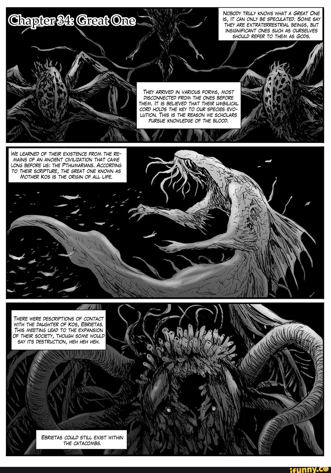 Bloodborne Comic Chapter 34 Great One Nobody Truly Knows What A Great One Is It Can Only Be Speculated Some Say They Are Extraterrestrial Beings But Insignificant Ones Such As Ourselves