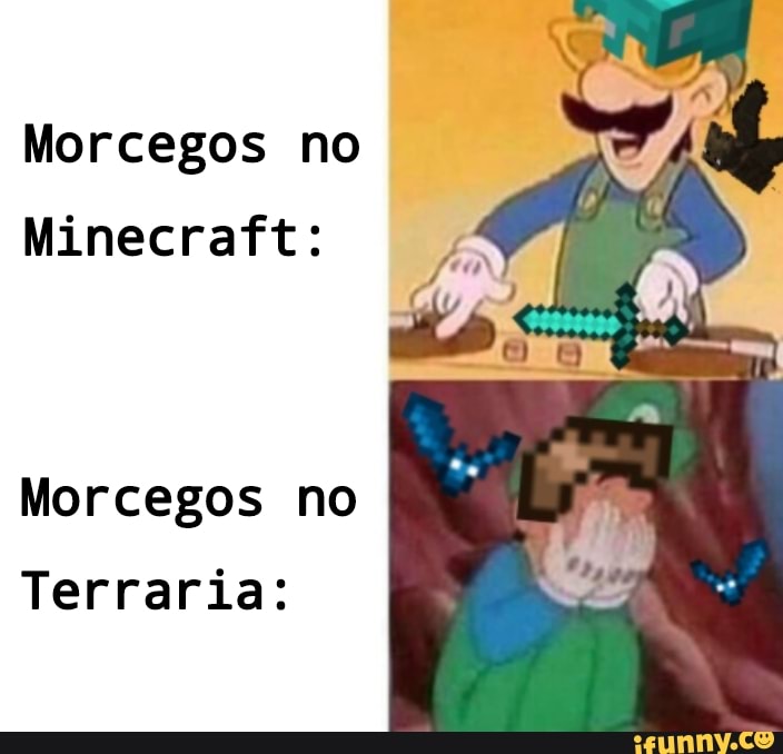 Morcegos no
Minecraft:
Morcegos no
Terraria: