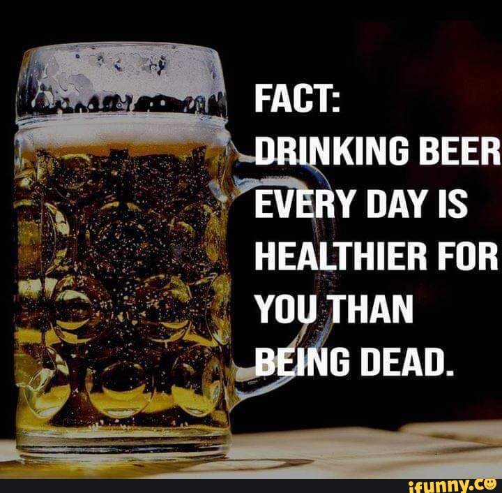 Keep up with the facts people! - FACT: DRINKING BEER EVERY DAY IS ...