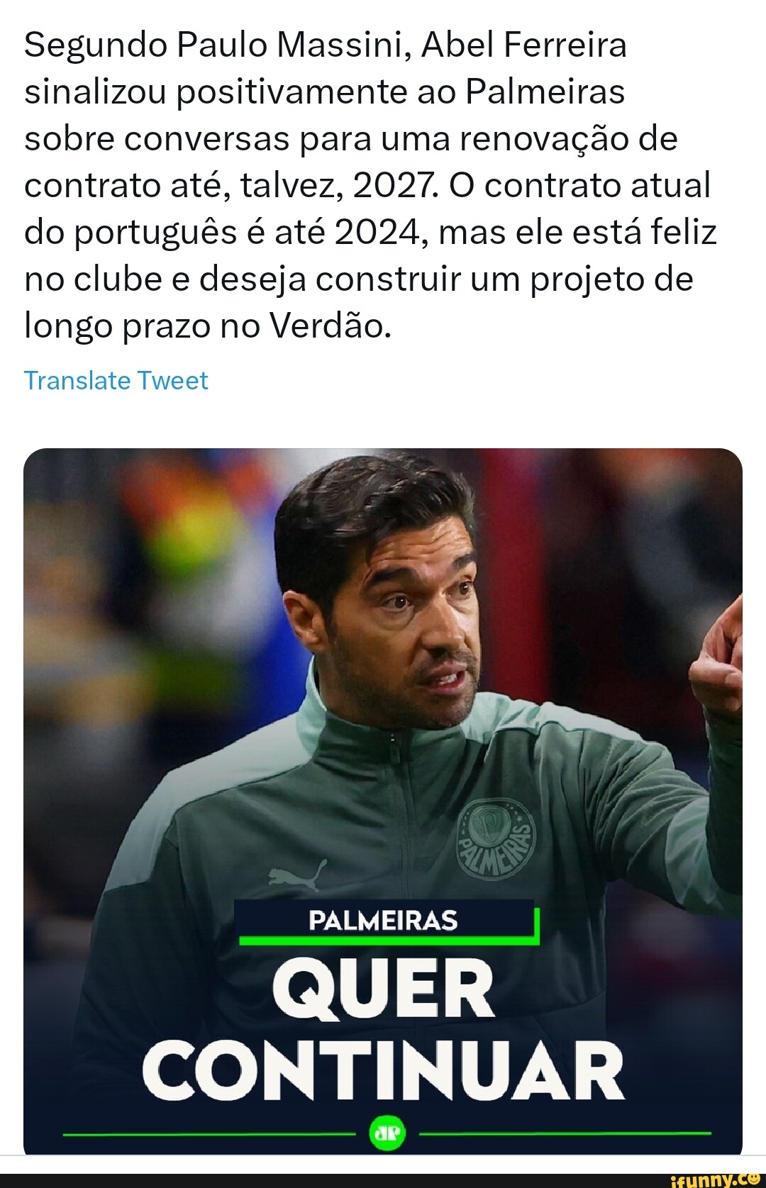 Segundo Paulo Massini, Abel Ferreira Sinalizou Positivamente Ao ...