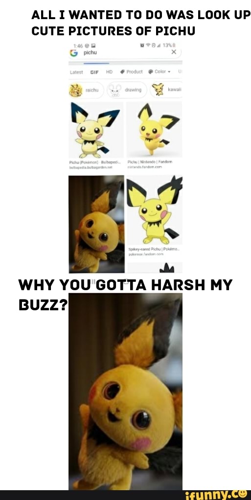 ALL I WANTED TO DO WAS LOOK UP CUTE PICTURES OF PICHU 7 WHY YOU GOTTA ...