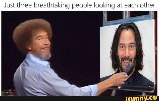 Just three breathtaking people looking at each other