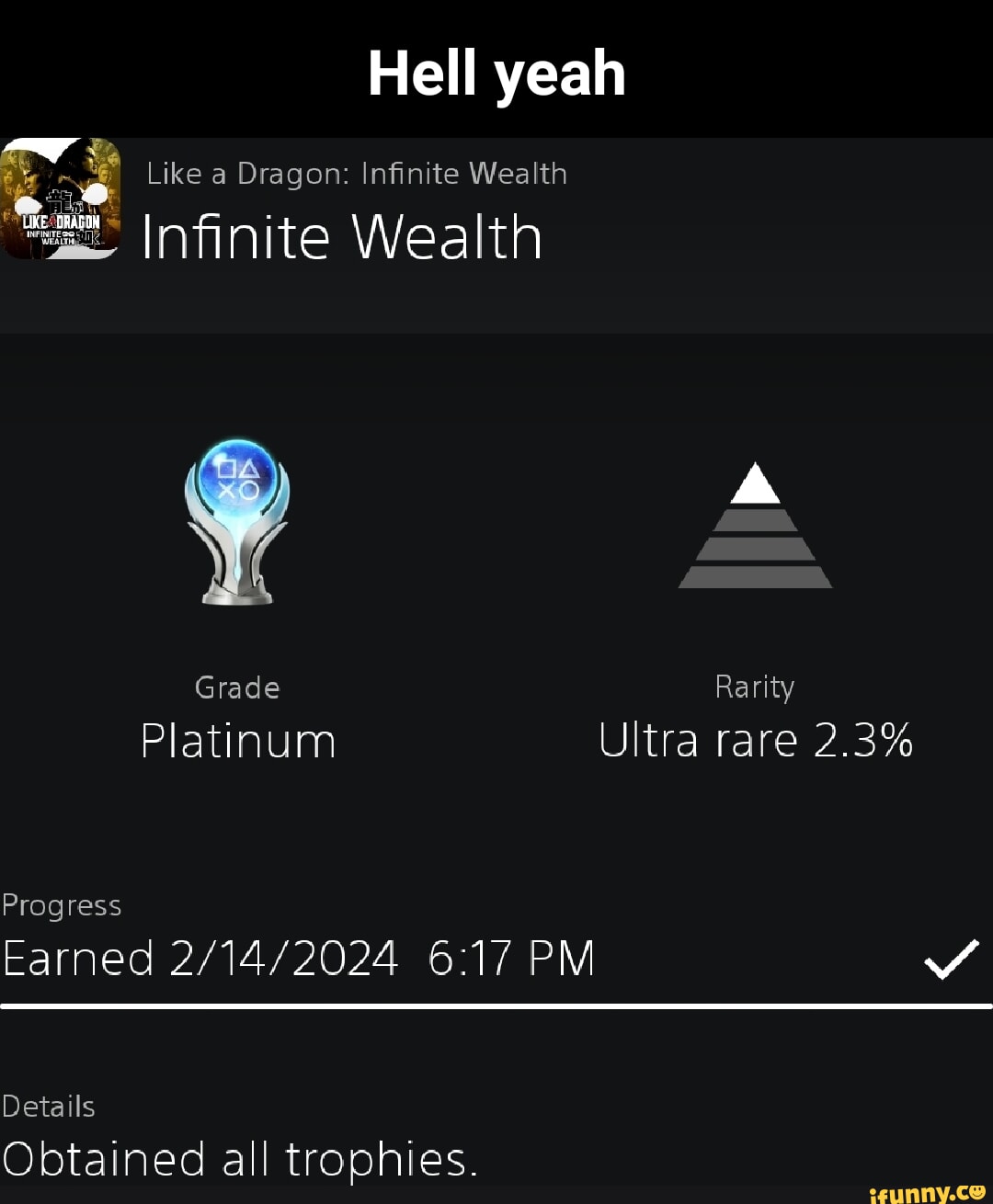 Here's How Long It Takes To Get Like A Dragon: Infinite Wealth's Platinum  Trophy
