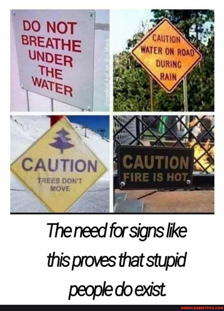 DO NOT
THE
<CAUTION
TREES DON'T MOVE
AS
The need for signs like this proves that stupid people do exist