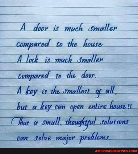 decr it much Smaller comparsd! to the houte
A lock is much Smaller
- the deer