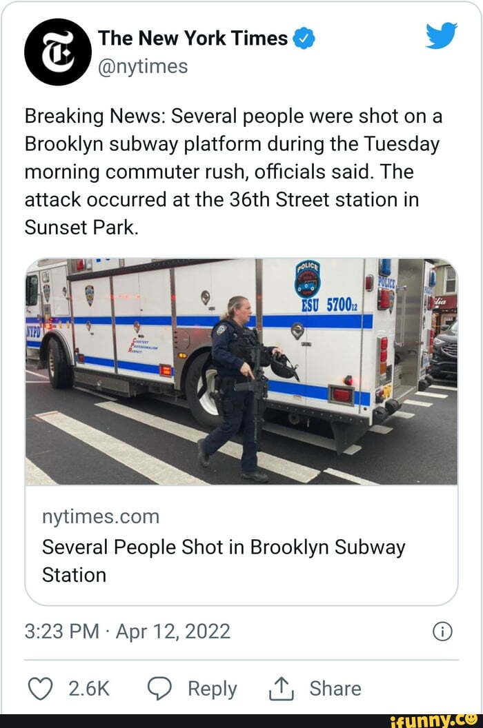 The New York Times Breaking News Several People Were Shot On Brooklyn