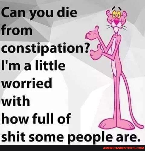 Can you die
from constipation
I'm a little
worried
with
how full of
shit some people are.
