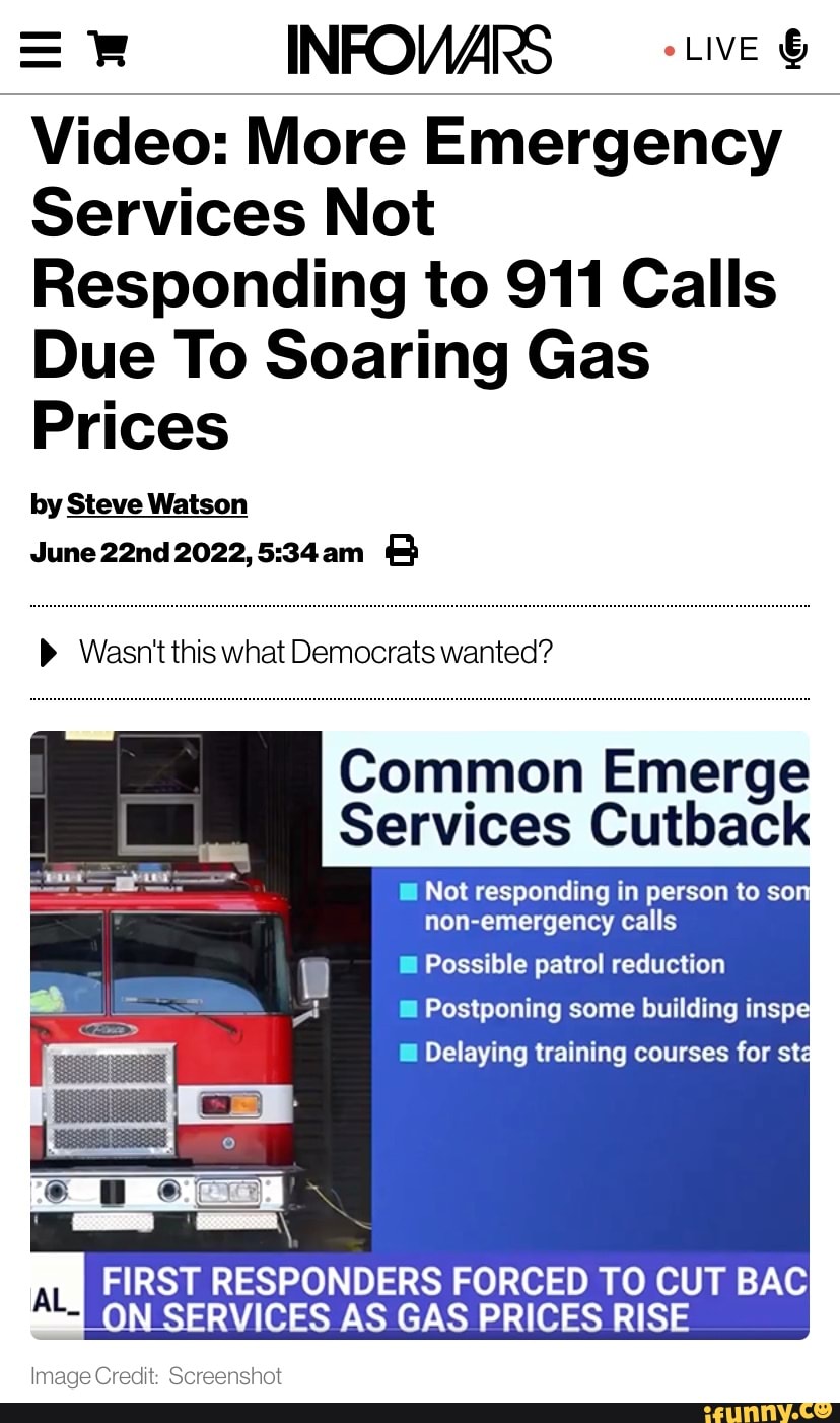 INFOVIARS Video More Emergency Services Not Responding to 911 Calls