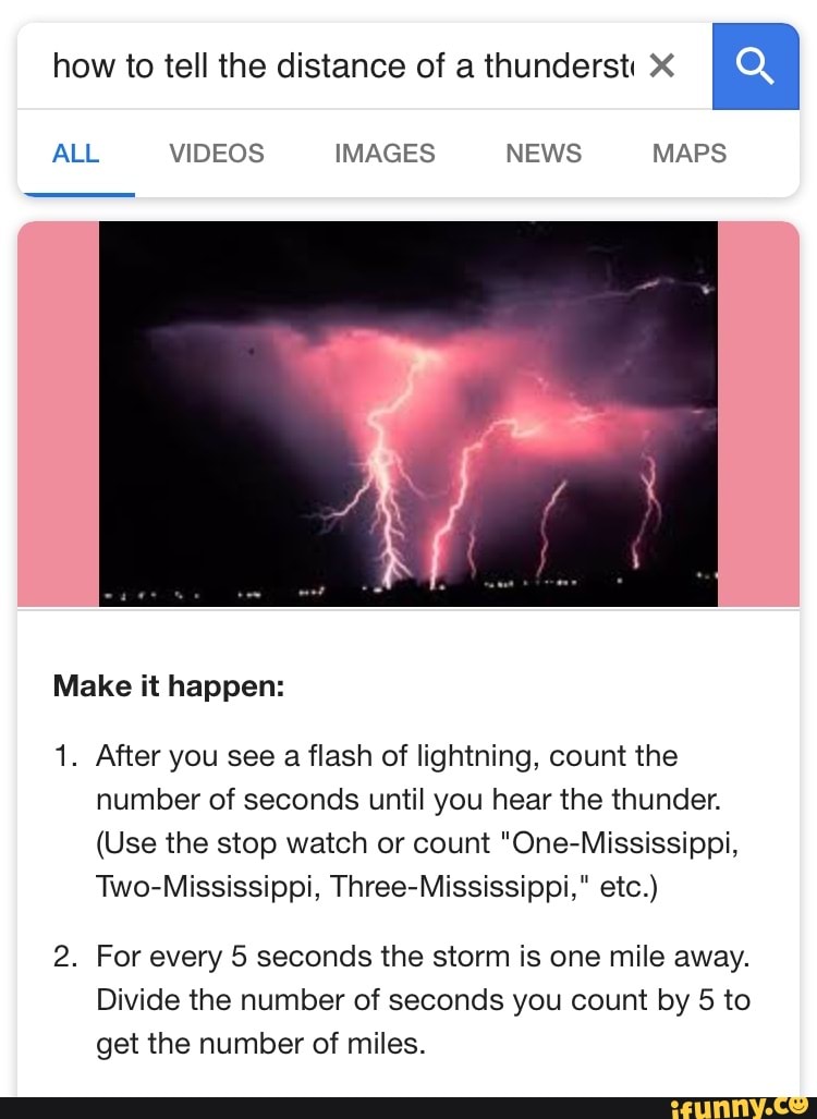 How to tell the distance of a thunderst ALL VIDEOS IMAGES NEWS MAPS