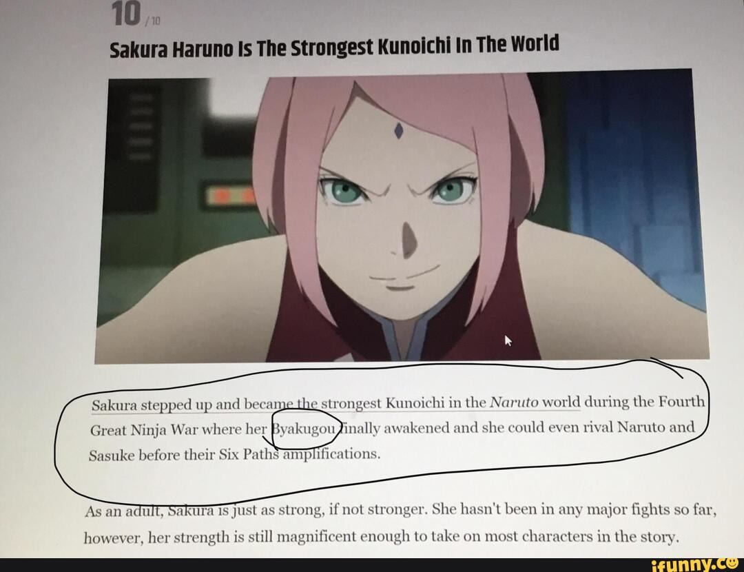 /10 Sakura Haruno Is The Strongest Kunoichi In The World Sakura stepped - Sakura The Strongest Gamer In The World