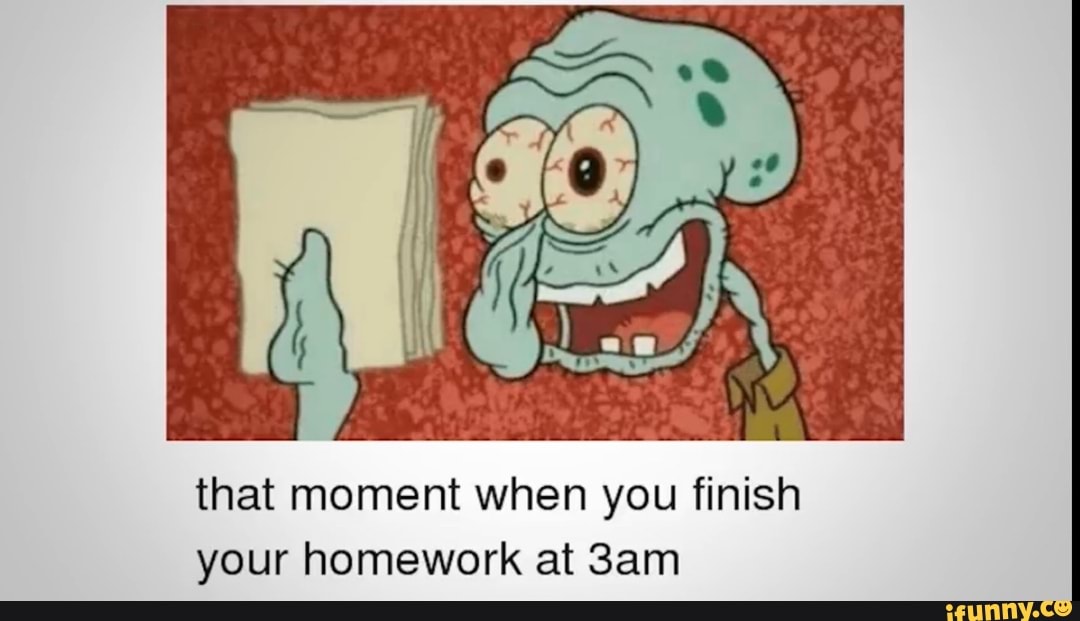 Doing homework at 4 am image