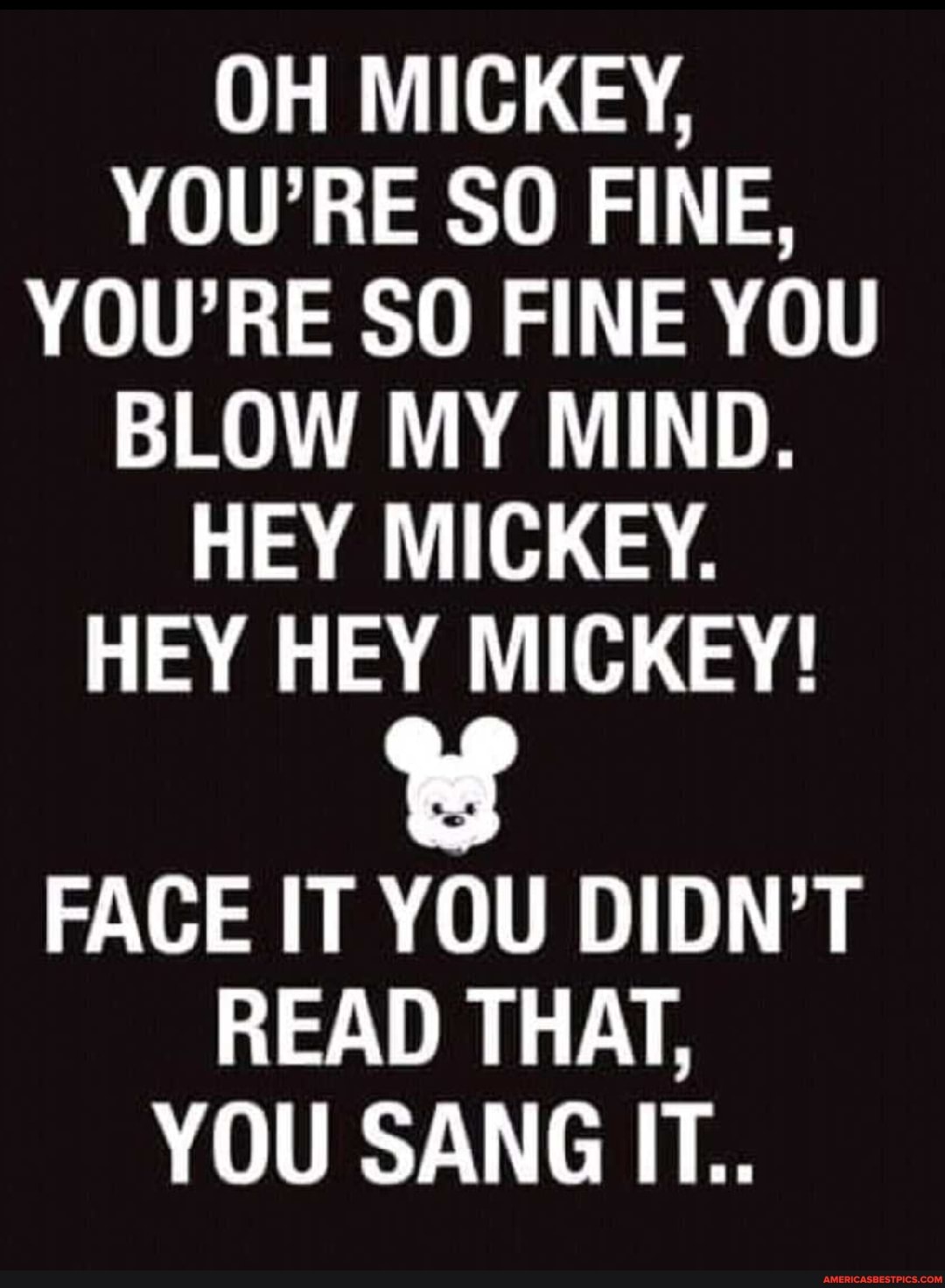 You mickey fine who re so oh sang The Lost