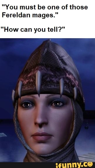 "You must be one of those
Fereldan mages."
"How can you tell?"