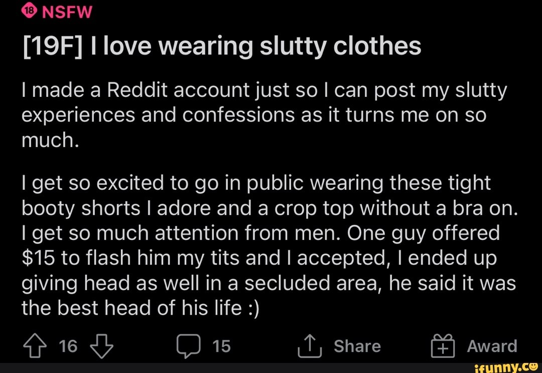 Reddit Slutty Confessions