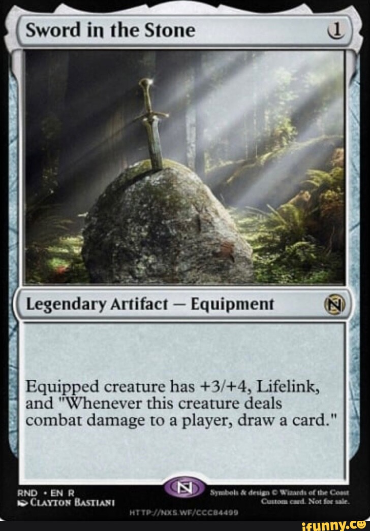 Sword in the Stone (Legendary Artifact Equipment Equipped creature has ...