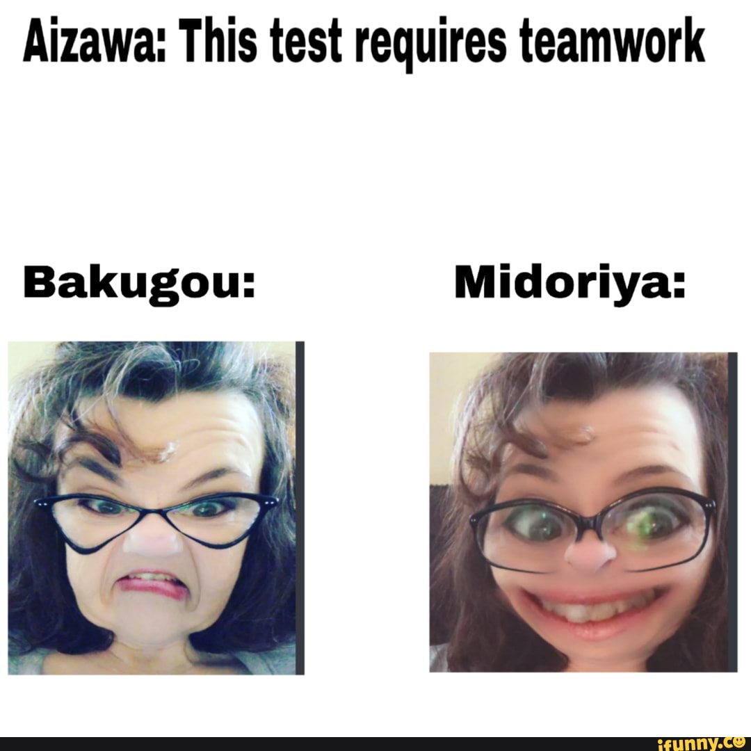 Aizawa: This test requires teamwork
Midoriya: