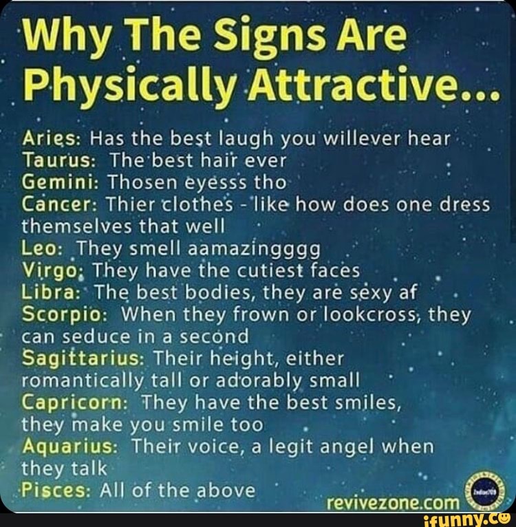 "Why The Signs Are Physically Attractive... Aries Has the