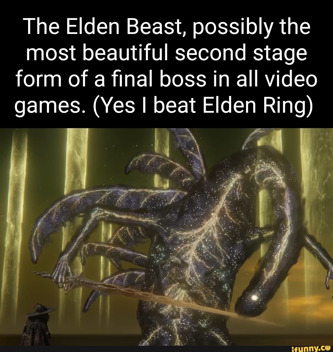 The Elden Beast, possibly the most beautiful second stage form of a