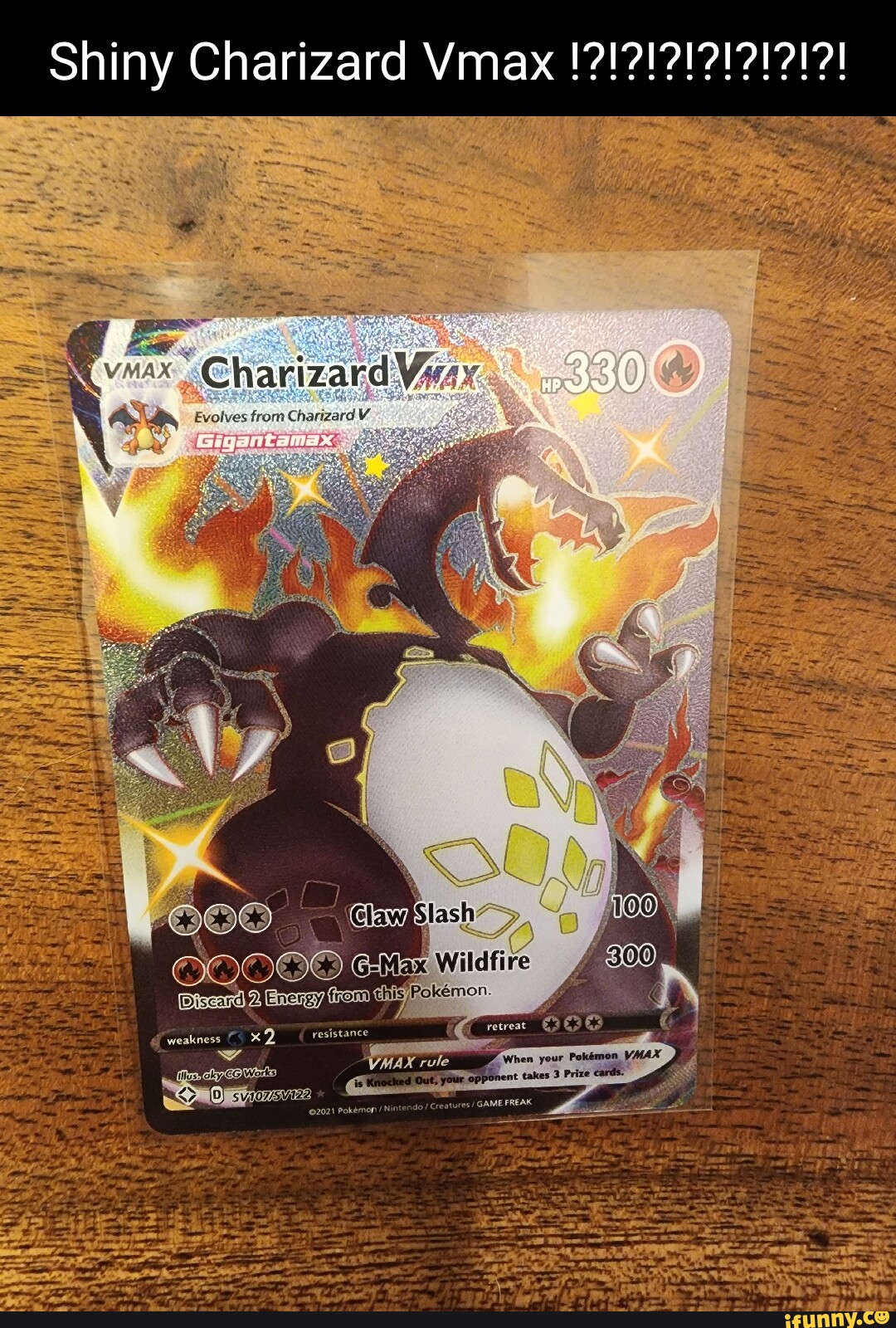 Carta pokemon vmax shiny x100