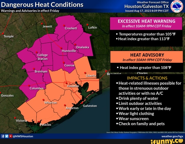 Dangerous Heat Conditions Warnings and Advisories in effect Friday ...