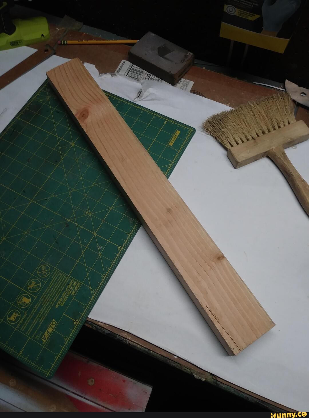 Scrap 2x4 from a rocking chair leg I had to replace iFunny